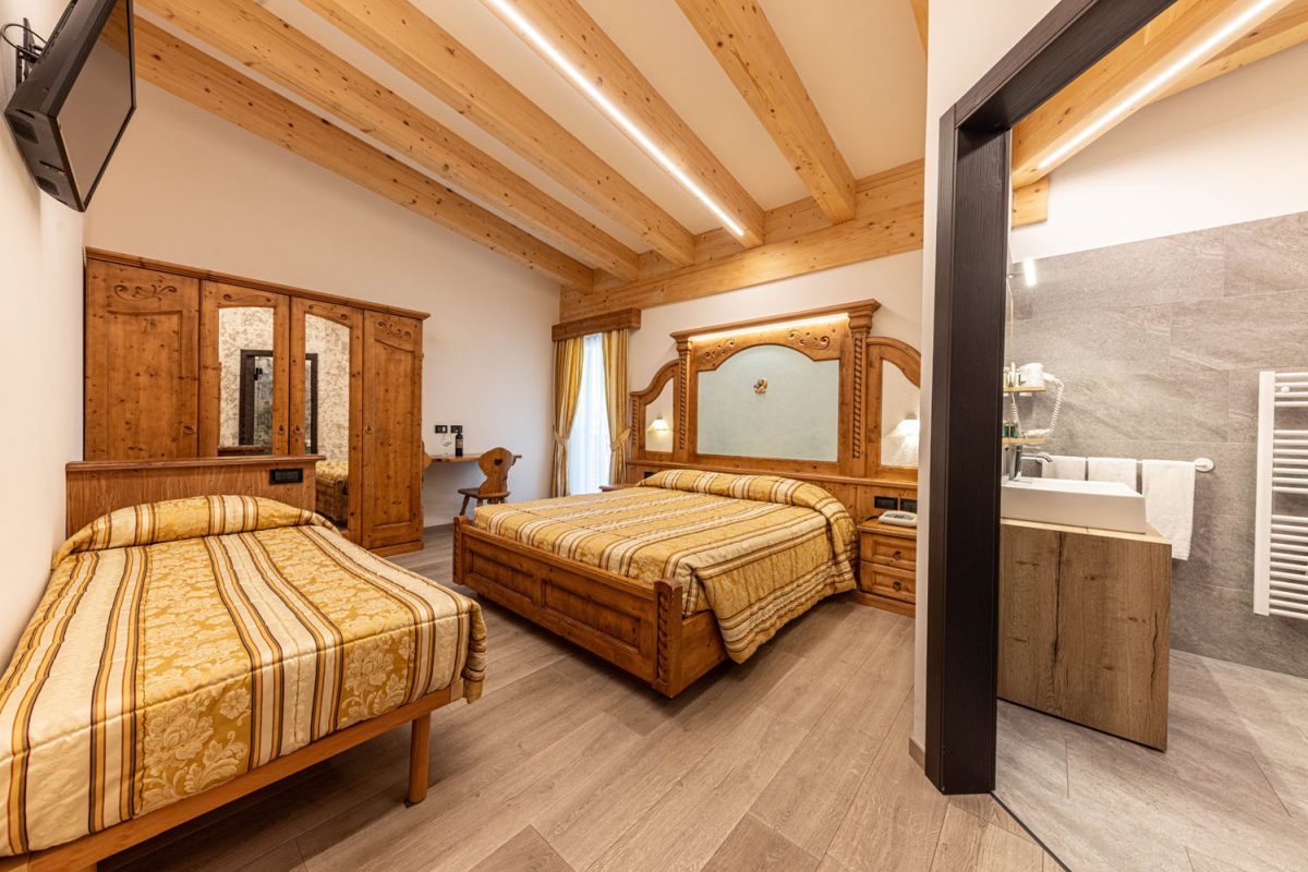 camera tripla Hotel Chalet Alaska Val di Fassa