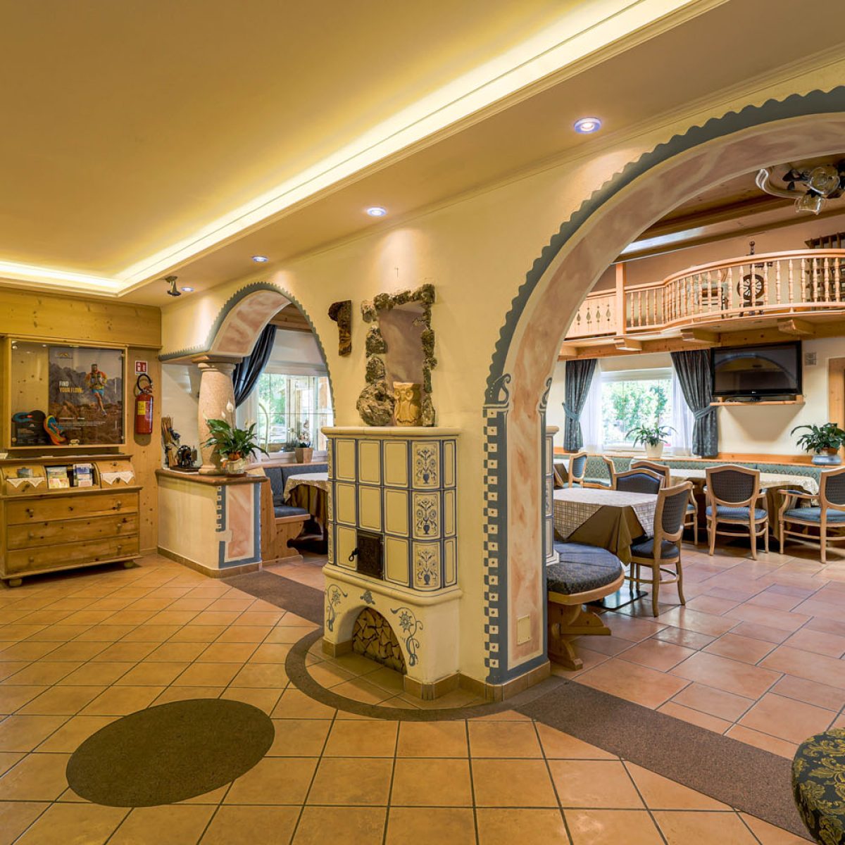 sala da pranzo hotel chalet alaska